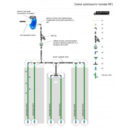 Набор автоматического капельного полива Biia PRO №1  для теплиц 4*3 и 6*3м 